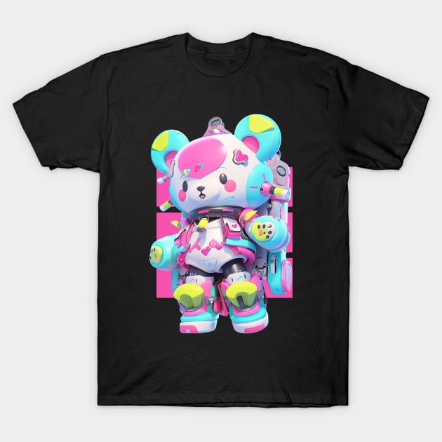 AKBLM - HYPERPOP MECHA メカ MOBILE SUIT KUMA | COOL MECHA ANIME FASHION T-Shirt by AKBLM